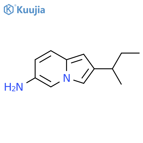2-(Butan-2-yl)indolizin-6-amine structure