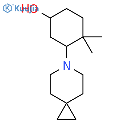 3-{6-Azaspiro[2.5]octan-6-yl}-4,4-dimethylcyclohexan-1-ol structure