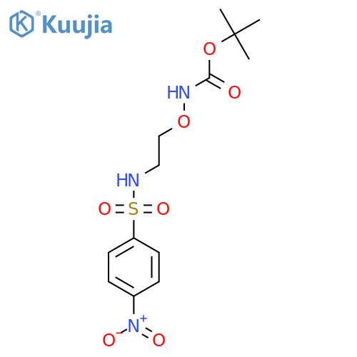 tert-butyl N-2-(4-nitrobenzenesulfonamido)ethoxycarbamate structure