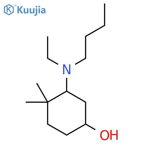 3-[Butyl(ethyl)amino]-4,4-dimethylcyclohexan-1-ol structure