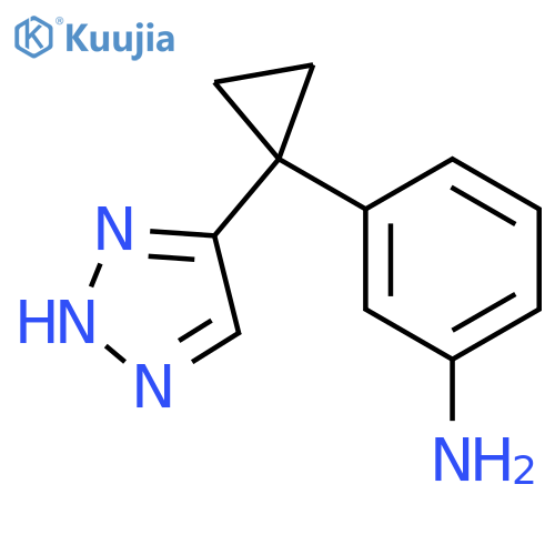 3-[1-(1H-1,2,3-triazol-4-yl)cyclopropyl]aniline structure
