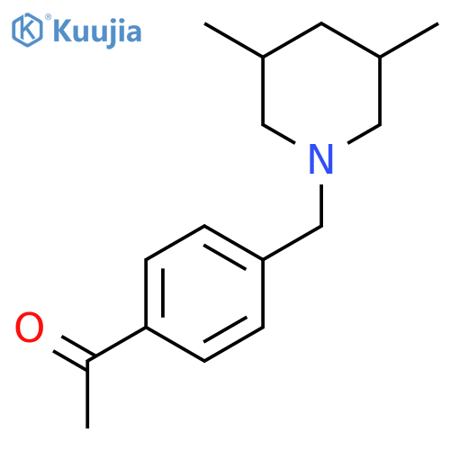 1-{4-(3,5-dimethylpiperidin-1-yl)methylphenyl}ethan-1-one structure