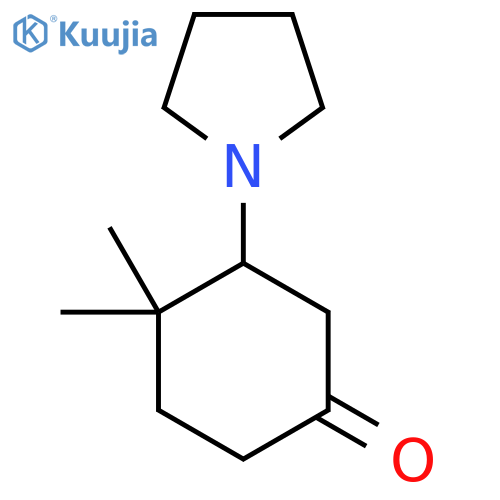 4,4-Dimethyl-3-(pyrrolidin-1-yl)cyclohexan-1-one structure