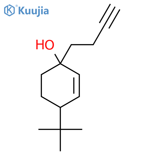 1-(But-3-yn-1-yl)-4-tert-butylcyclohex-2-en-1-ol structure