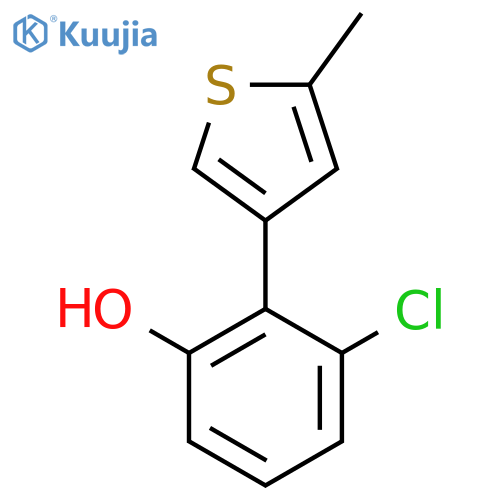 3-chloro-2-(5-methylthiophen-3-yl)phenol structure