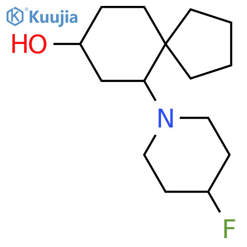 6-(4-Fluoropiperidin-1-yl)spiro[4.5]decan-8-ol structure