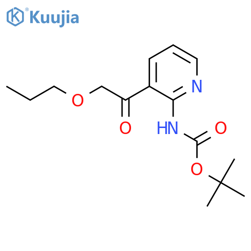 tert-butyl N-[3-(2-propoxyacetyl)pyridin-2-yl]carbamate structure