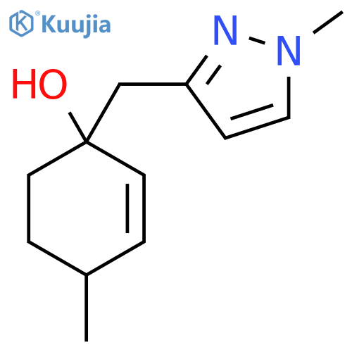 4-methyl-1-[(1-methyl-1H-pyrazol-3-yl)methyl]cyclohex-2-en-1-ol structure