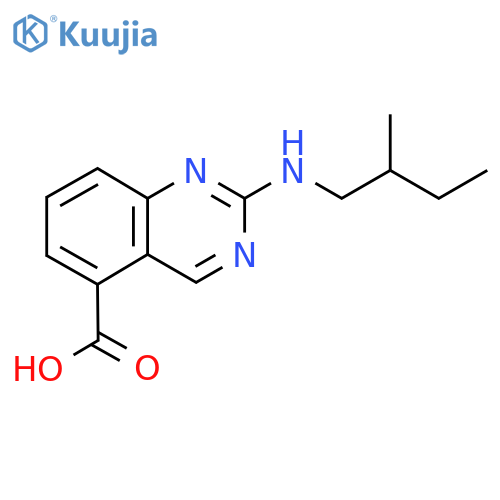 2-(2-methylbutyl)aminoquinazoline-5-carboxylic acid structure