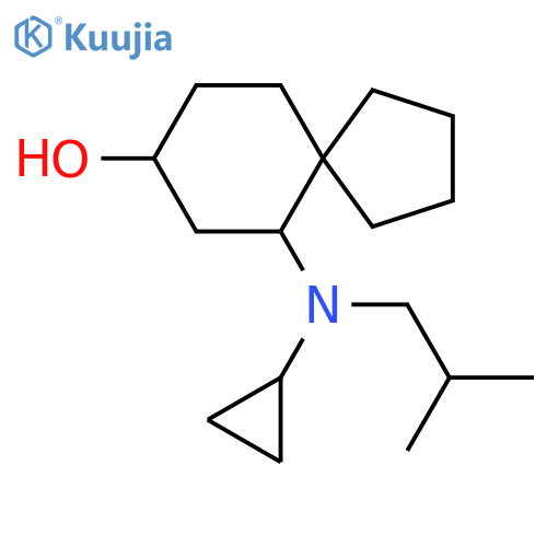 6-[Cyclopropyl(2-methylpropyl)amino]spiro[4.5]decan-8-ol structure