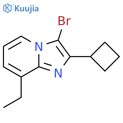 3-bromo-2-cyclobutyl-8-ethylimidazo1,2-apyridine structure