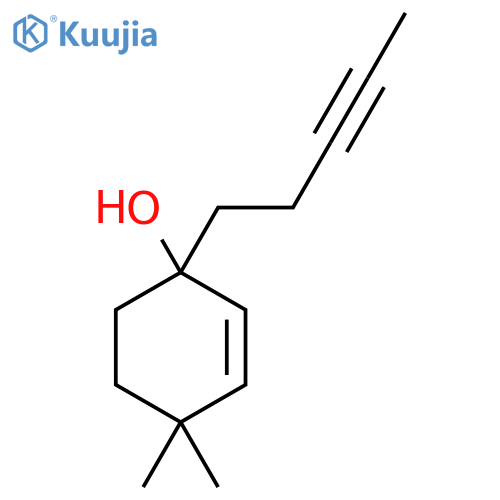 4,4-Dimethyl-1-(pent-3-yn-1-yl)cyclohex-2-en-1-ol structure