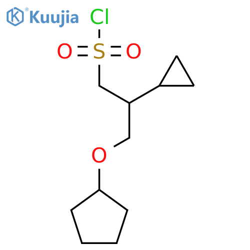 3-(cyclopentyloxy)-2-cyclopropylpropane-1-sulfonyl chloride structure