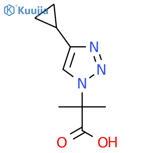 2-(4-cyclopropyl-1H-1,2,3-triazol-1-yl)-2-methylpropanoic acid structure