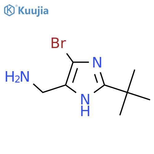 (4-bromo-2-tert-butyl-1H-imidazol-5-yl)methanamine structure
