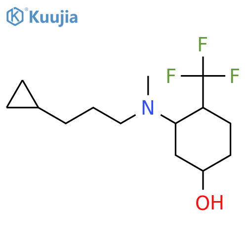3-[(3-Cyclopropylpropyl)(methyl)amino]-4-(trifluoromethyl)cyclohexan-1-ol structure