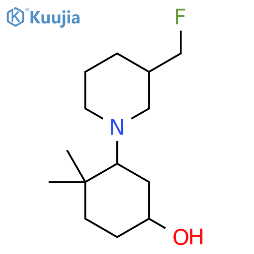 3-[3-(Fluoromethyl)piperidin-1-yl]-4,4-dimethylcyclohexan-1-ol structure