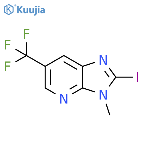 2-iodo-3-methyl-6-(trifluoromethyl)-3H-imidazo[4,5-b]pyridine structure