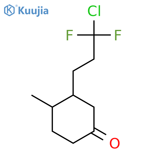 3-(3-Chloro-3,3-difluoropropyl)-4-methylcyclohexan-1-one structure