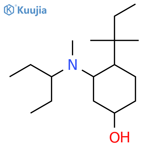 3-[Methyl(pentan-3-yl)amino]-4-(2-methylbutan-2-yl)cyclohexan-1-ol structure