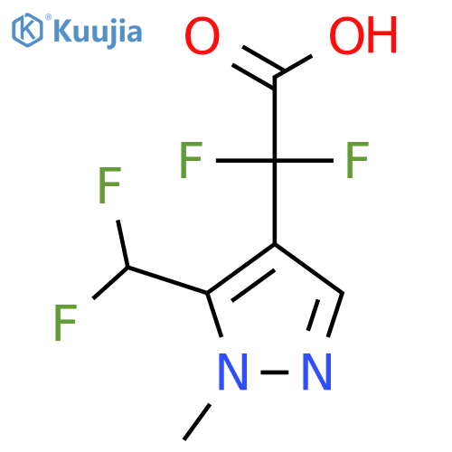 2-5-(difluoromethyl)-1-methyl-1H-pyrazol-4-yl-2,2-difluoroacetic acid structure