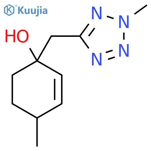 4-methyl-1-[(2-methyl-2H-1,2,3,4-tetrazol-5-yl)methyl]cyclohex-2-en-1-ol structure