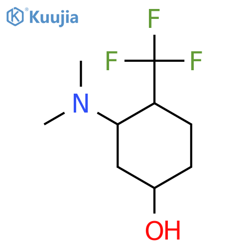 3-(Dimethylamino)-4-(trifluoromethyl)cyclohexan-1-ol structure