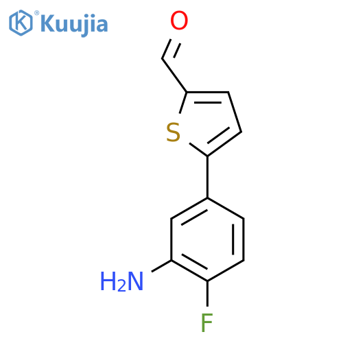 5-(3-amino-4-fluorophenyl)thiophene-2-carbaldehyde structure