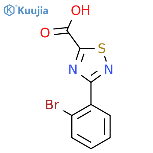 3-(2-bromophenyl)-1,2,4-thiadiazole-5-carboxylic acid structure