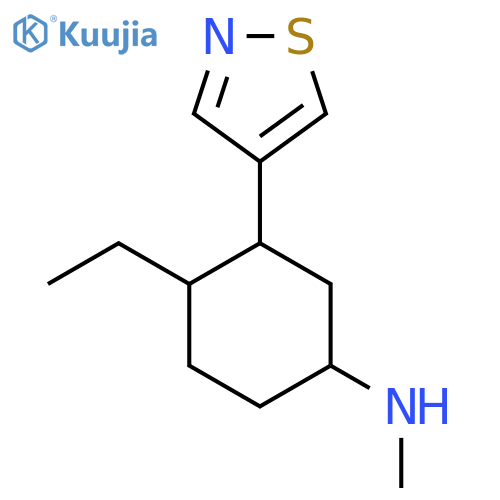 4-ethyl-N-methyl-3-(1,2-thiazol-4-yl)cyclohexan-1-amine structure