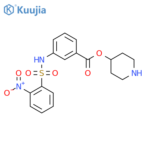 Piperidin-4-yl 3-(2-nitrobenzenesulfonamido)benzoate structure
