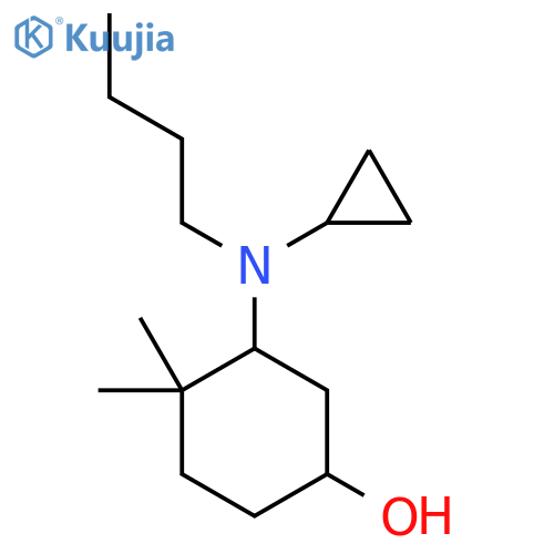 3-[Butyl(cyclopropyl)amino]-4,4-dimethylcyclohexan-1-ol structure