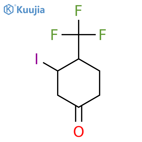 3-Iodo-4-(trifluoromethyl)cyclohexan-1-one structure