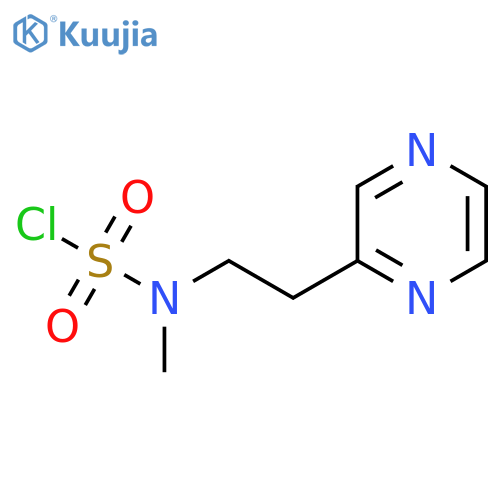 N-methyl-N-[2-(pyrazin-2-yl)ethyl]sulfamoyl chloride structure