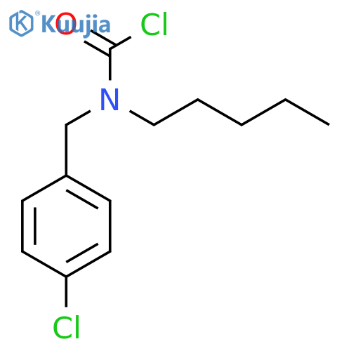 N-[(4-chlorophenyl)methyl]-N-pentylcarbamoyl chloride structure