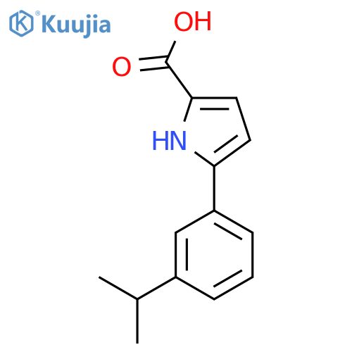 5-3-(propan-2-yl)phenyl-1H-pyrrole-2-carboxylic acid structure