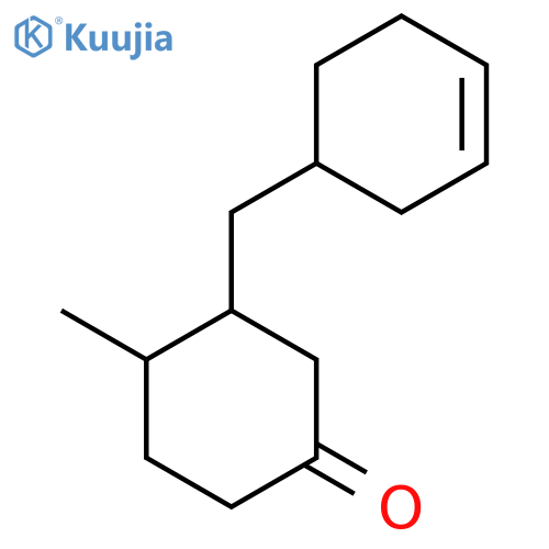 3-[(Cyclohex-3-en-1-yl)methyl]-4-methylcyclohexan-1-one structure