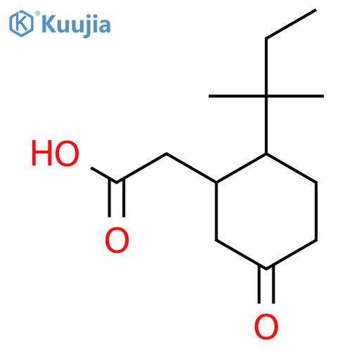 2-[2-(2-Methylbutan-2-yl)-5-oxocyclohexyl]acetic acid structure