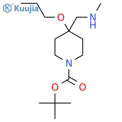 tert-butyl 4-(methylamino)methyl-4-propoxypiperidine-1-carboxylate structure