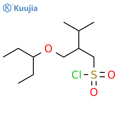 3-methyl-2-(pentan-3-yloxy)methylbutane-1-sulfonyl chloride structure