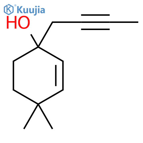 1-(But-2-yn-1-yl)-4,4-dimethylcyclohex-2-en-1-ol structure