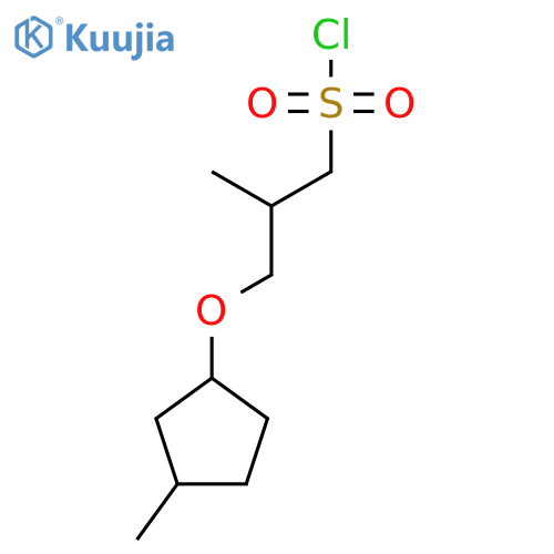 2-methyl-3-(3-methylcyclopentyl)oxypropane-1-sulfonyl chloride structure