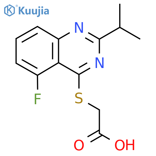 2-{[5-Fluoro-2-(propan-2-yl)quinazolin-4-yl]sulfanyl}acetic acid structure