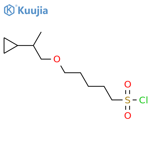 5-(2-cyclopropylpropoxy)pentane-1-sulfonyl chloride structure