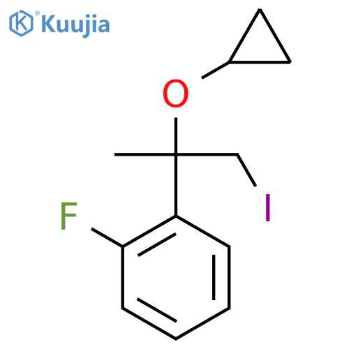 1-(2-cyclopropoxy-1-iodopropan-2-yl)-2-fluorobenzene structure