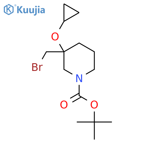 tert-butyl 3-(bromomethyl)-3-cyclopropoxypiperidine-1-carboxylate structure