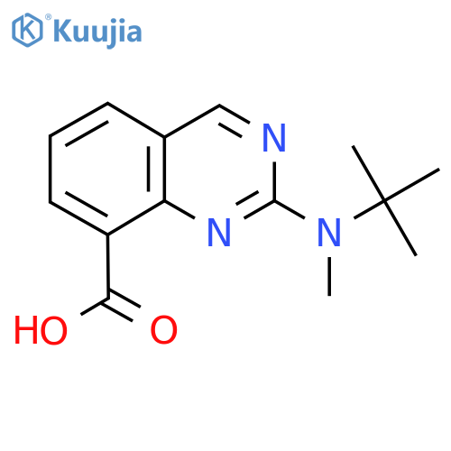 2-[Tert-butyl(methyl)amino]quinazoline-8-carboxylic acid structure