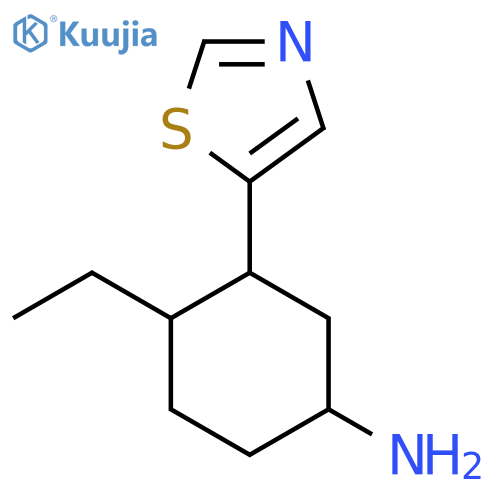 4-Ethyl-3-(1,3-thiazol-5-yl)cyclohexan-1-amine structure