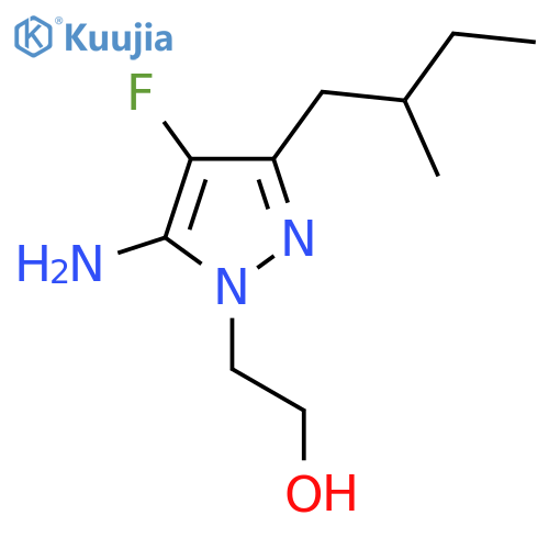 2-[5-amino-4-fluoro-3-(2-methylbutyl)-1H-pyrazol-1-yl]ethan-1-ol structure