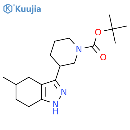 tert-butyl 3-(5-methyl-4,5,6,7-tetrahydro-1H-indazol-3-yl)piperidine-1-carboxylate structure